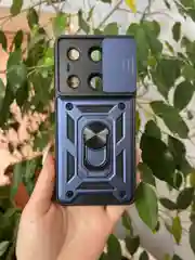 Темно-синий чехол противоударный для Xiaomi Redmi Note 13 Pro 4G и Poco M6 Pro 4G