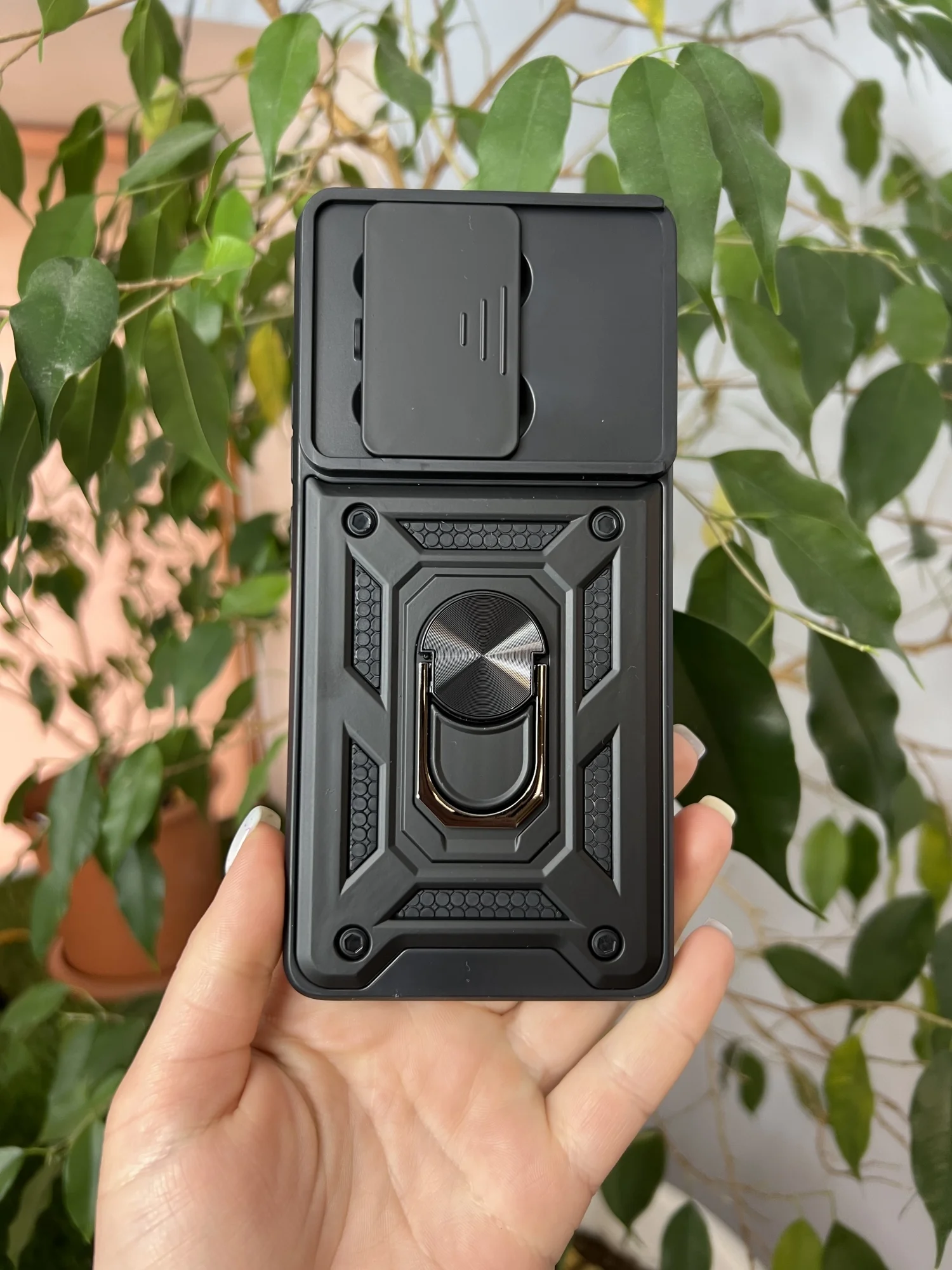 Черный чехол противоударный для Xiaomi Redmi Note 13 Pro 4G и Poco M6 Pro 4G