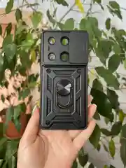 Черный чехол противоударный для Xiaomi Redmi Note 13 Pro 4G и Poco M6 Pro 4G
