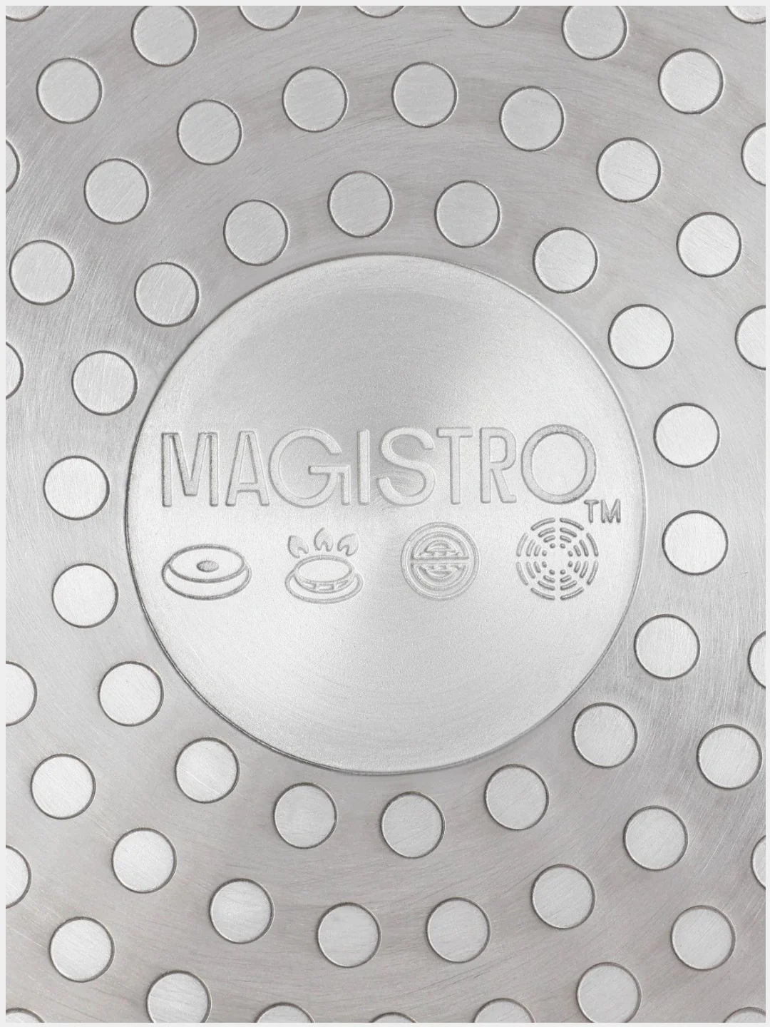 Черный сковорода кованая Magistro, съёмная ручка soft-touch, антипригарное покрытие