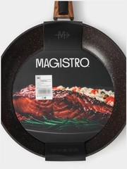 Сковорода кованая Magistro, съёмная ручка soft-touch, антипригарное покрытие