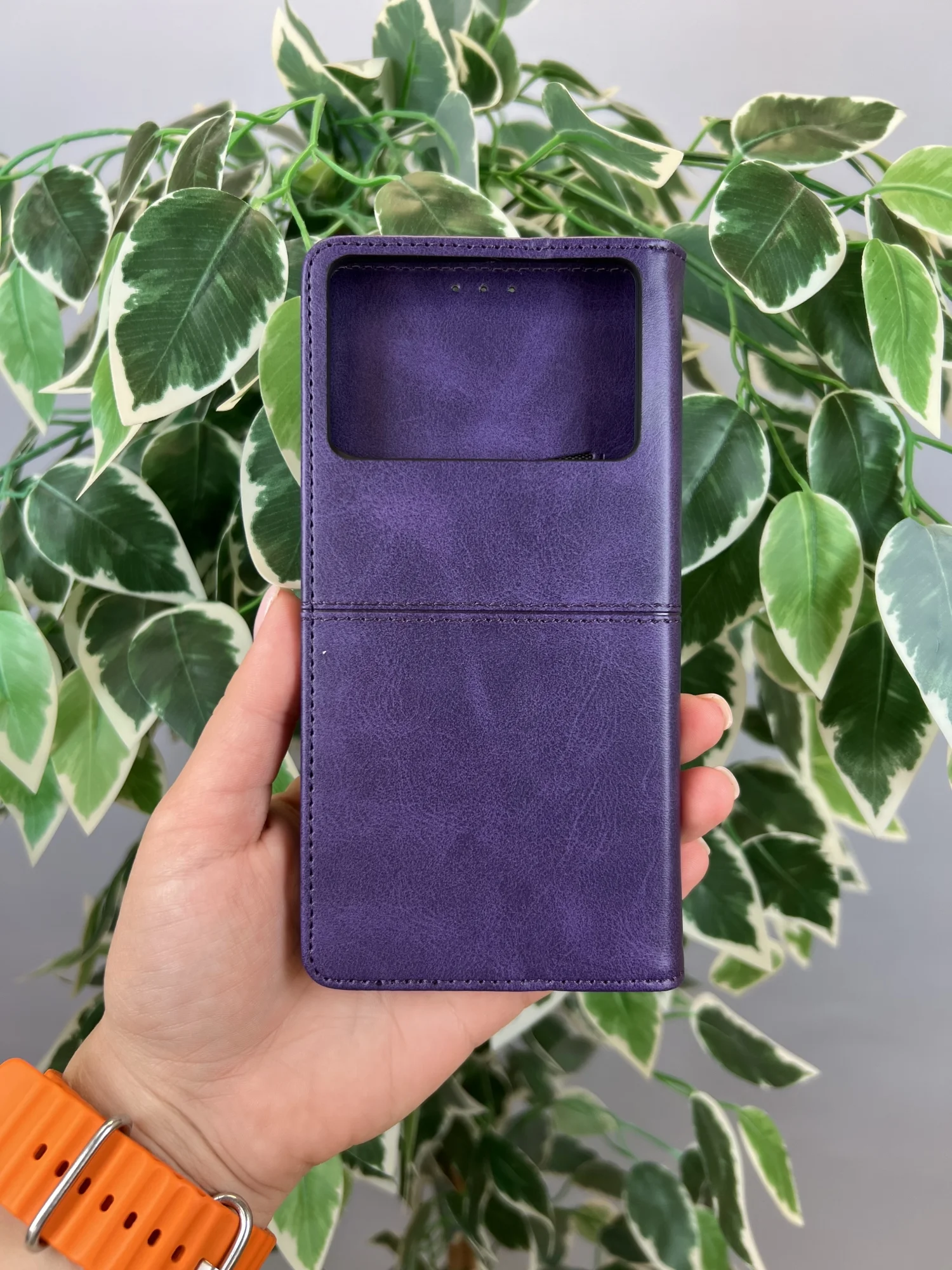 Фиолетовый чехол книжка elitcase для Xiaomi Poco F6 Pro / Поко Ф6 Про
