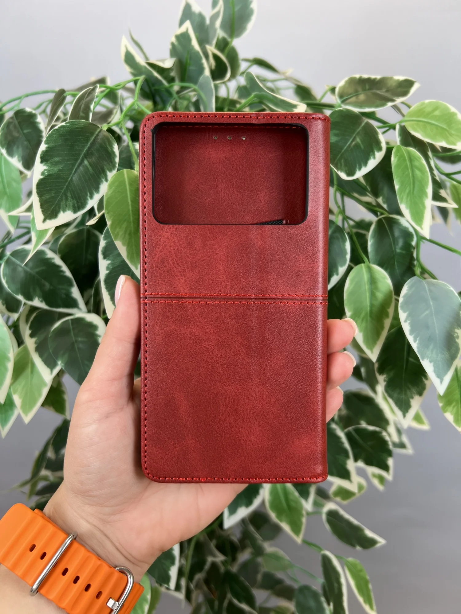 Красный чехол книжка elitcase для Xiaomi Poco F6 Pro / Поко Ф6 Про