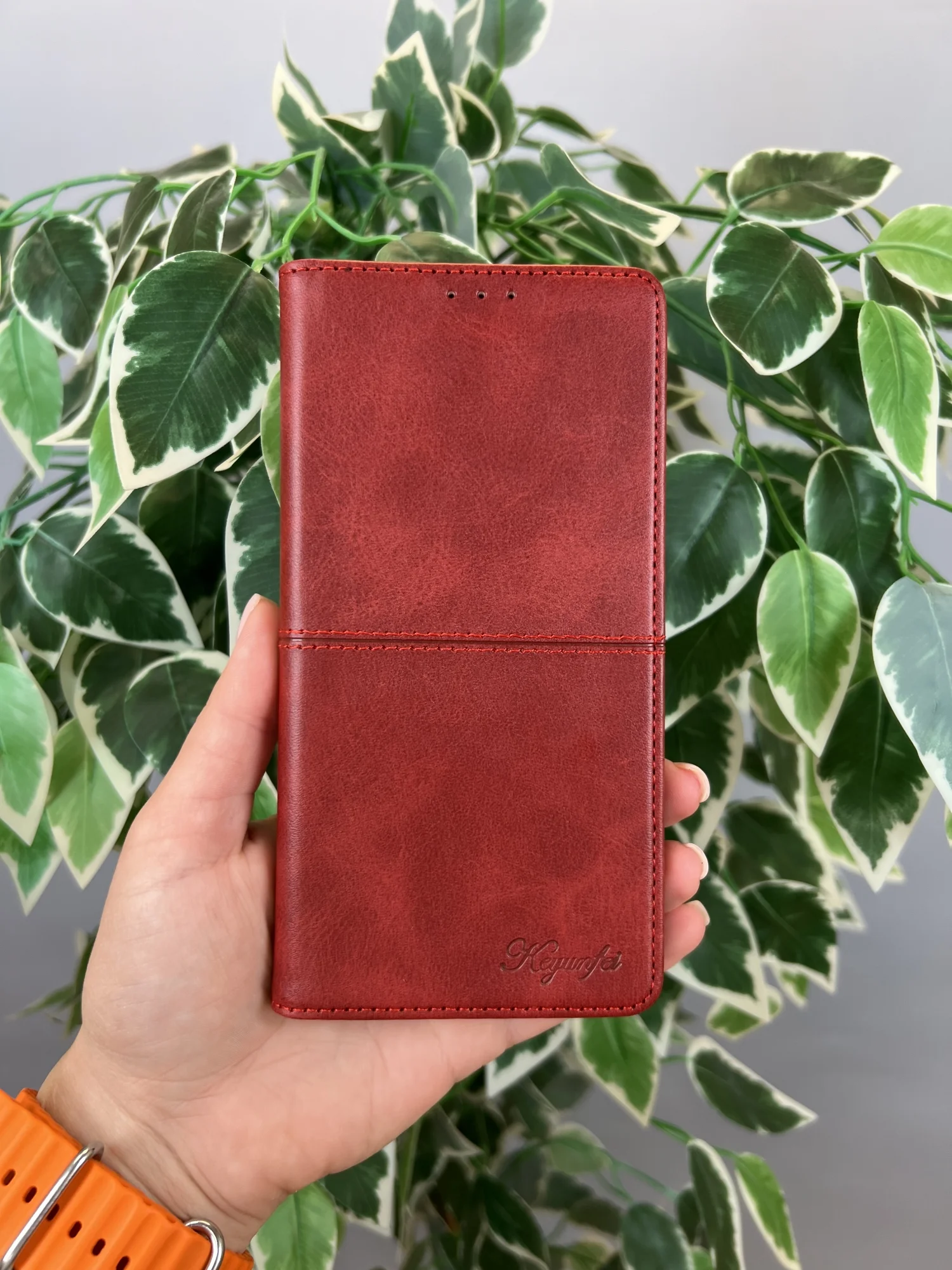 Красный чехол книжка elitcase для Xiaomi Poco F6 Pro / Поко Ф6 Про