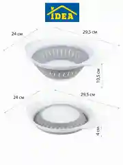 Серый дуршлаг ФЛЕКС складной IDEA