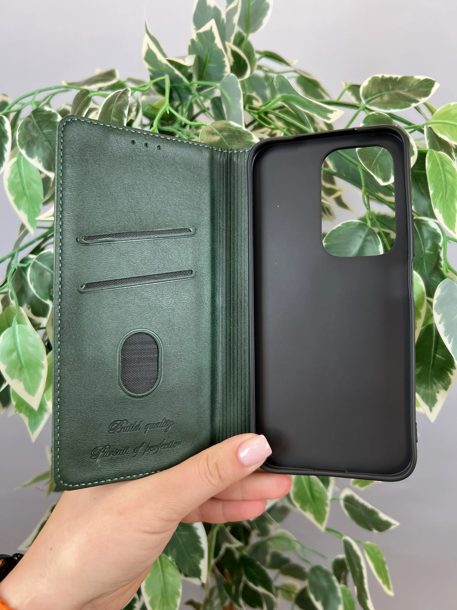 Тёмно-зелёный чехол книжка elitcase для Honor 200 Lite / Хонор 200 Лайт
