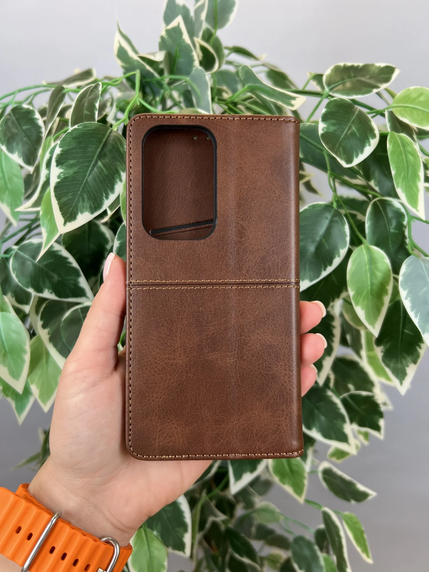 Тёмно-коричневый чехол книжка elitcase для Honor 200 Lite / Хонор 200 Лайт