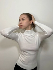 Водолазка женская кашемировая в рубчик