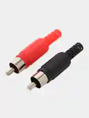 4 / 8 штук разъем RCA штекер тюльпан пластик красный + черный