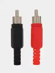 4 / 8 штук разъем RCA штекер тюльпан пластик красный + черный