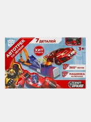 Автотрек с катапультой Технодрайв, петля 360 градусов, 7 деталей, 46 х 29 х 7 см