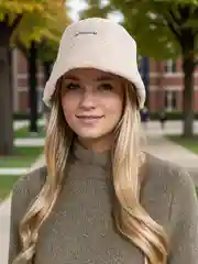 Кремовый женская теплая панама шляпа из искусственного меха