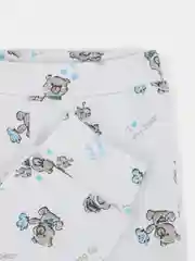 Бежевый комплект из хлопка для новорождённого: кофточка и штанишки