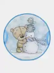 Голубой санки-ледянки детские 52см