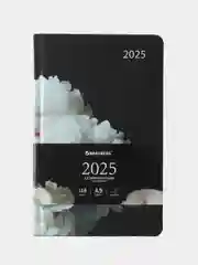 Ежедневник датированный 2025 Brauberg, планер планинг записная книжка А5, под кожу