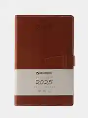 Ежедневник датированный 2025 Brauberg, планер планинг записная книжка А5, под кожу