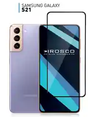 Прозрачный 1-2 шт стекло для Samsung Galaxy S21 защитное ROSCO прозрачное олеофобное с черной рамкой
