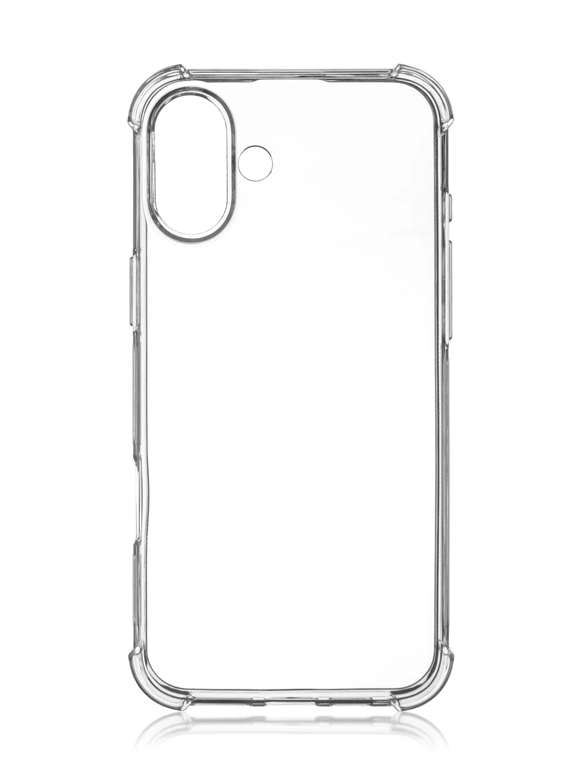 Прозрачный чехол для iPhone 16 Plus противоударный силиконовый ROSCO прозрачный с усиленными углами