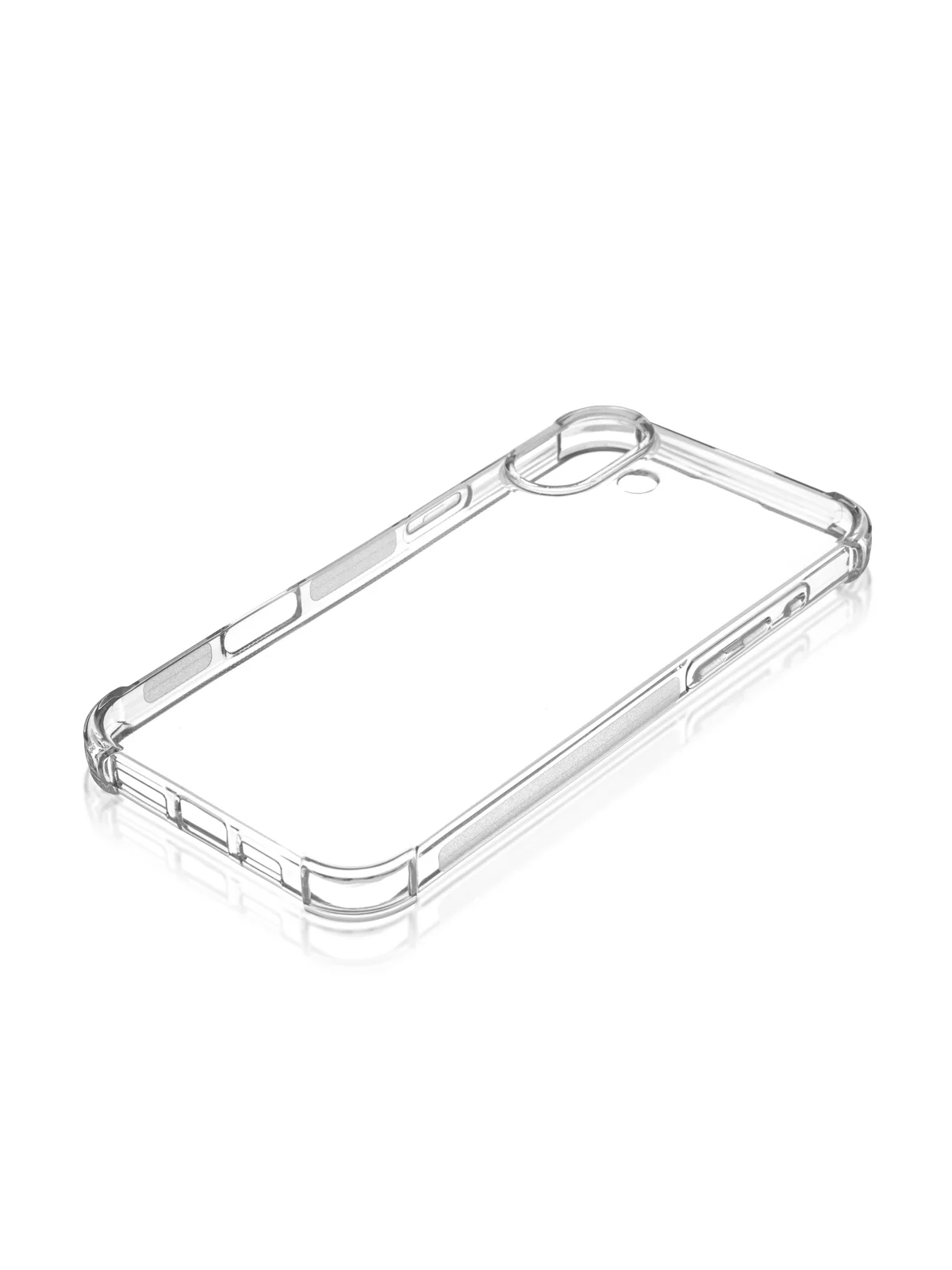 Прозрачный чехол для iPhone 16 Plus противоударный силиконовый ROSCO прозрачный с усиленными углами