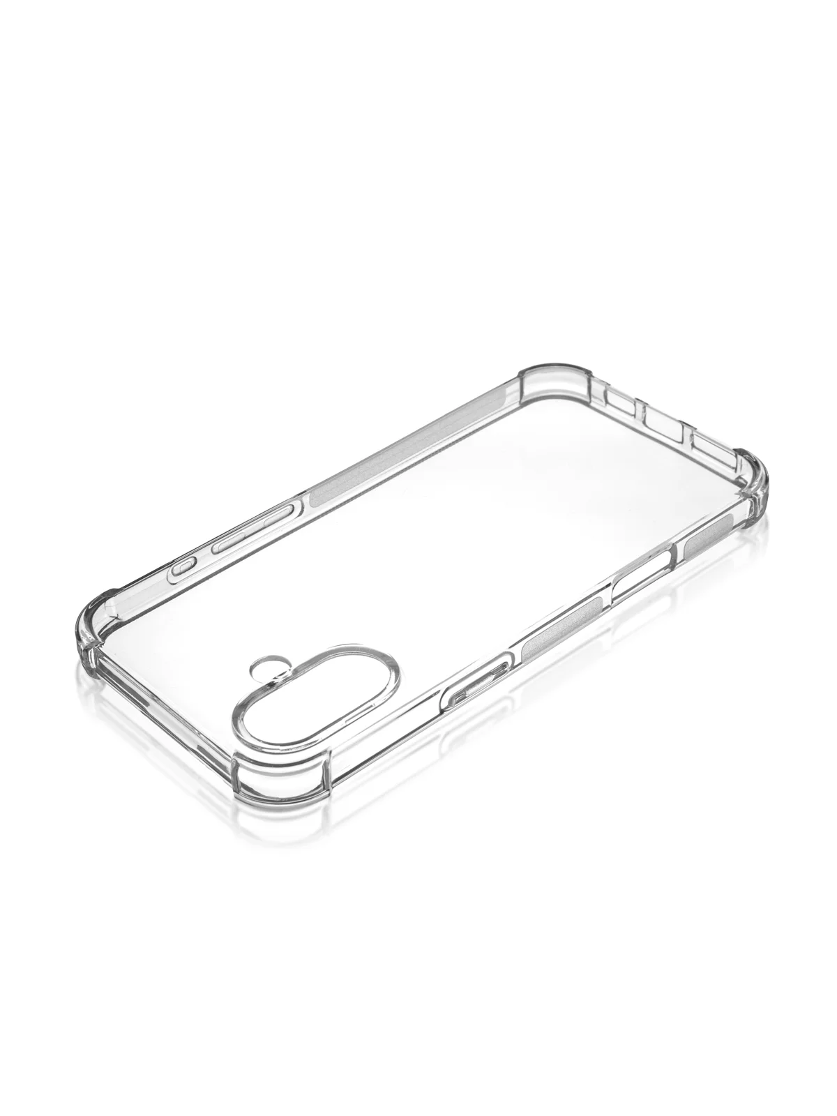 Прозрачный чехол для iPhone 16 Plus противоударный силиконовый ROSCO прозрачный с усиленными углами
