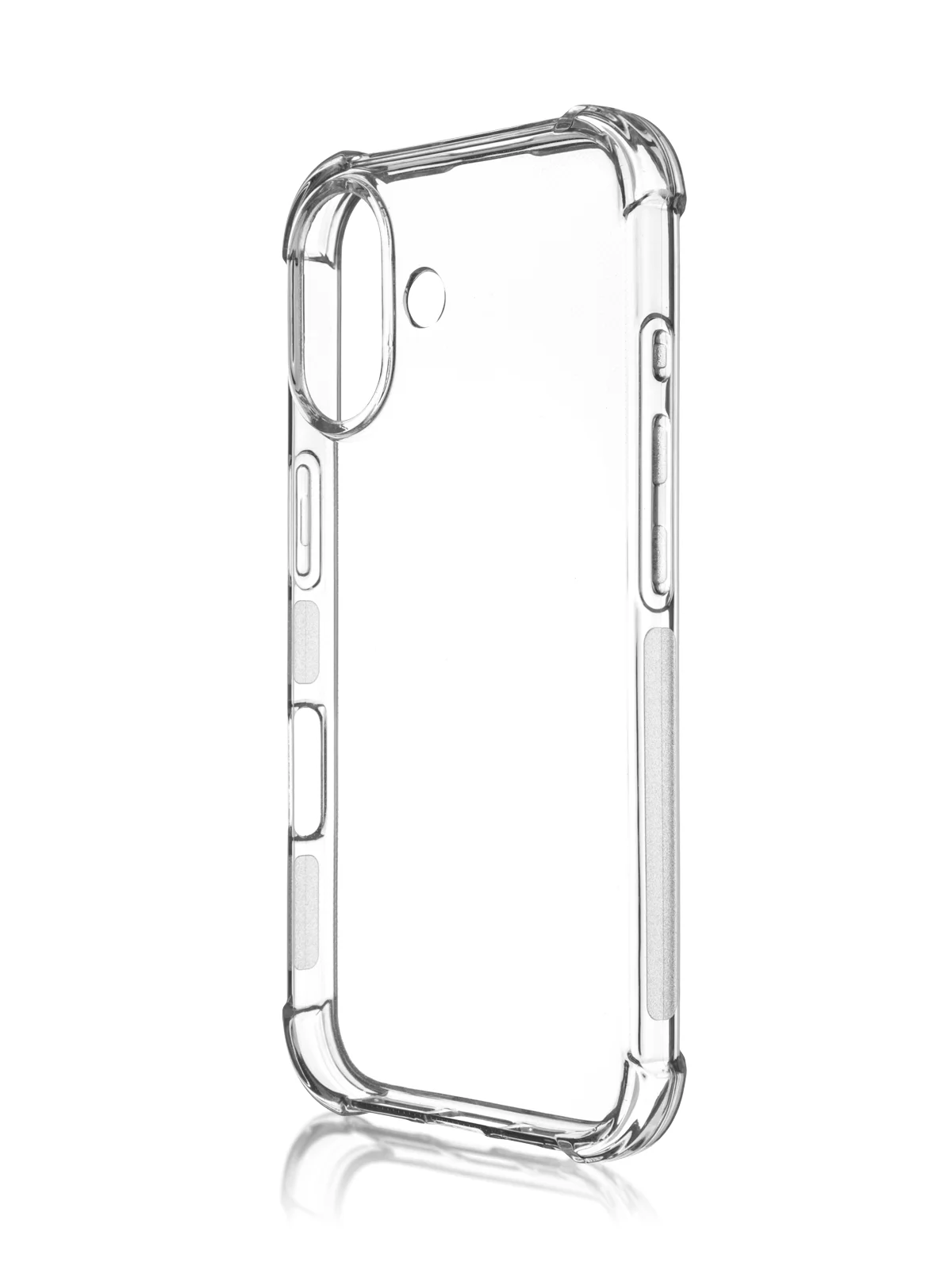 Прозрачный чехол для iPhone 16 противоударный силиконовый ROSCO прозрачный с защитой камер, углами