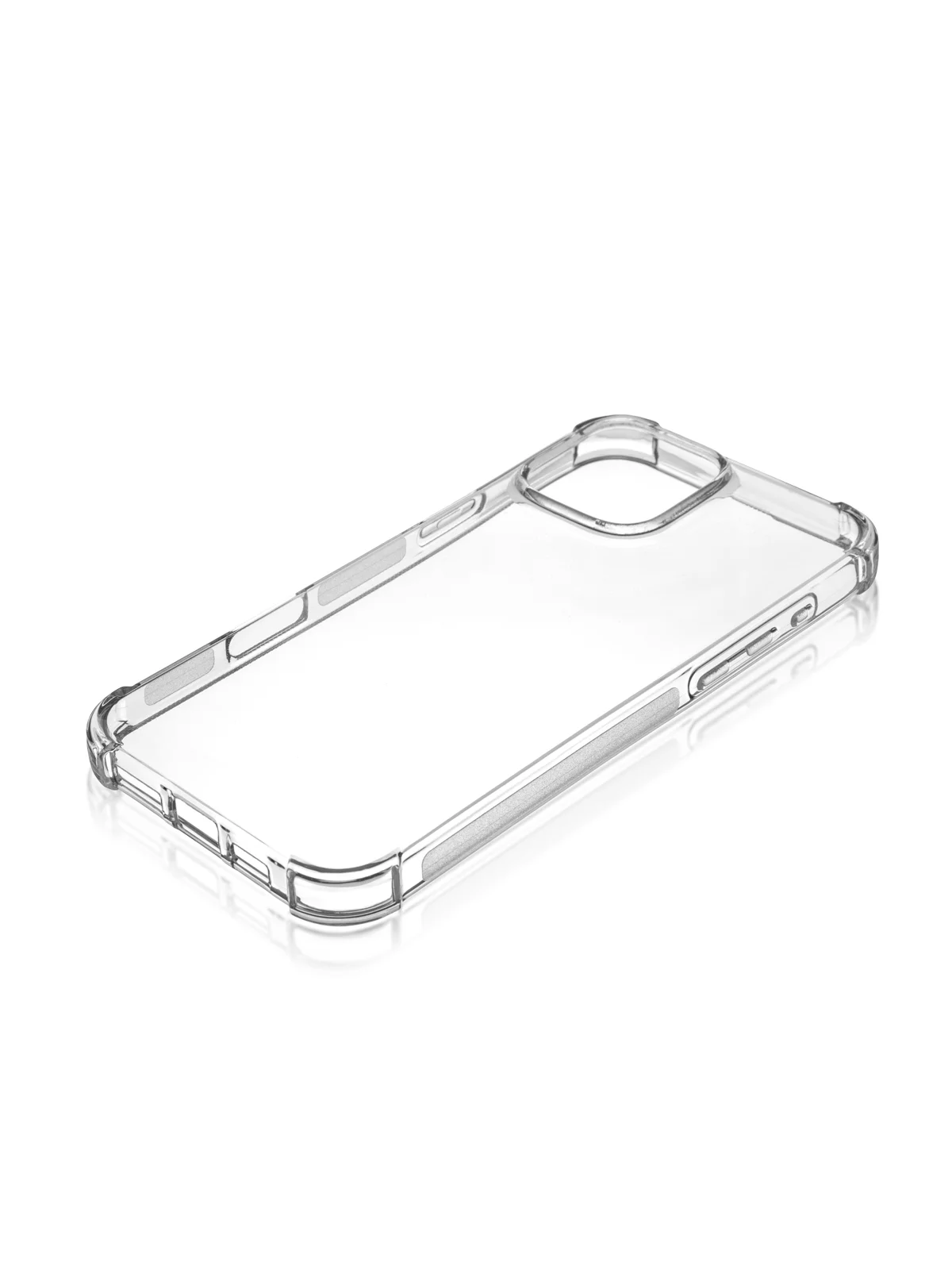 Прозрачный чехол для iPhone 16 Pro Max противоударный силиконовый ROSCO прозрачный, усиленные углы