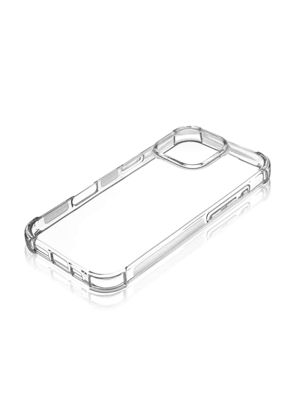 Прозрачный чехол для iPhone 16 Pro противоударный силиконовый ROSCO прозрачный, с защитой камер, углов