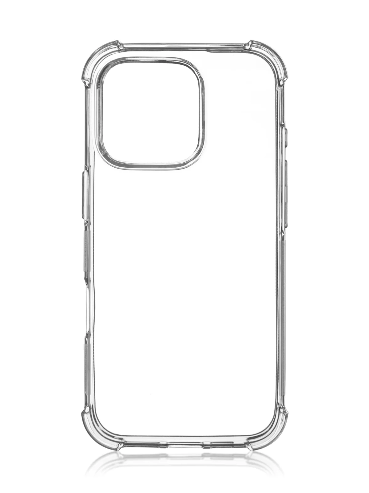 Прозрачный чехол для iPhone 16 Pro противоударный силиконовый ROSCO прозрачный, с защитой камер, углов