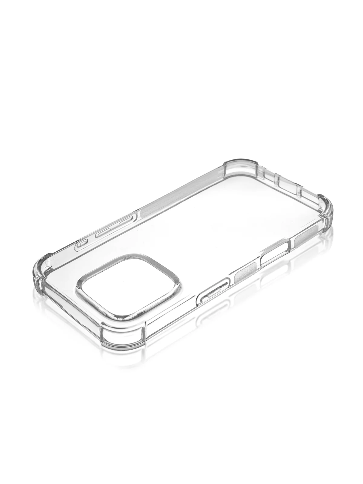 Прозрачный чехол для iPhone 16 Pro противоударный силиконовый ROSCO прозрачный, с защитой камер, углов
