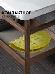 Зеленый массажный коврик, мочалка для ног и спины для ванной КАРТОФАН силиконовый, ортопедический