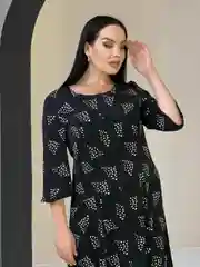 Черный платье женское А-силуэта, большие размеры