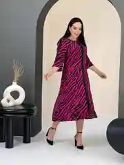 Вишнёвый платье женское А-силуэта, большие размеры