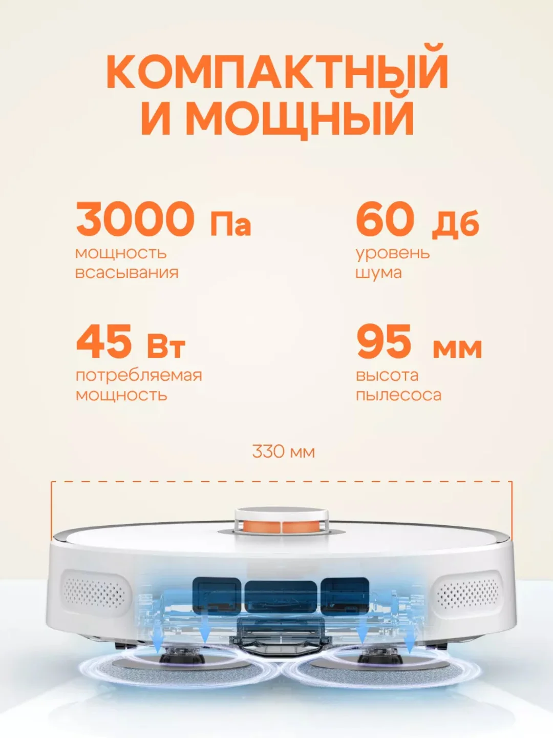 Прозрачный робот-пылесос Xiaomi Lydsto Robot VC G1 Black /  G1 White / R5D White