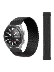 Черный плетеный нейлоновый ремешок / монобраслет для Xiaomi Amazfit Bip / Huawei / Samsung 20 мм