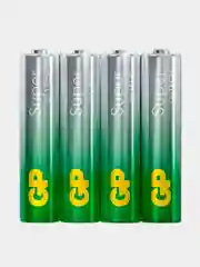 GP Batteries Батарейки мизинчиковые алкалиновые ААА GP24AA21RA-2CRS4, 4 шт