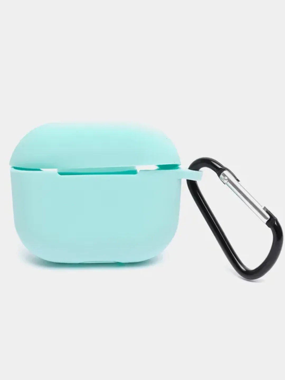 Мятный чехол Apple Airpods 3 с карабином силиконовый аирподс