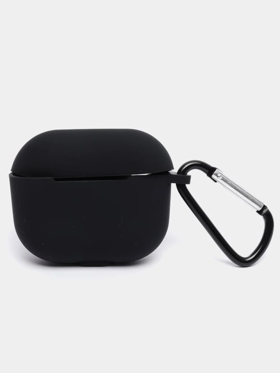 Черный чехол Apple Airpods 3 с карабином силиконовый аирподс