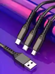 Кабель для зарядки / кабель зарядный андроид/ кабель для iPhone/ кабель для телефона 3 в 1
