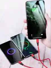 Кабель для зарядки / кабель зарядный андроид/ кабель для iPhone/ кабель для телефона 3 в 1
