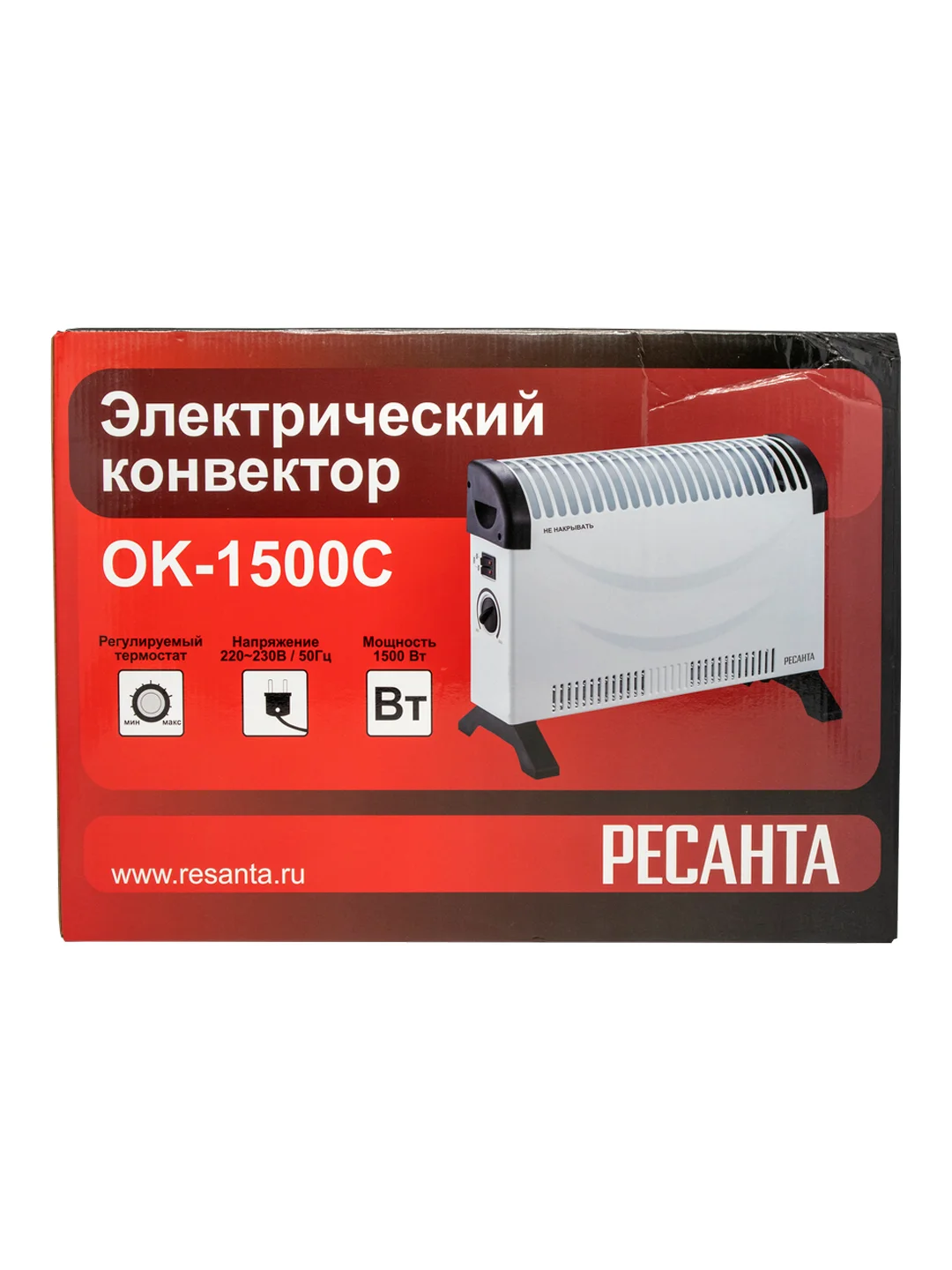 Напольный конвектор Ресанта ОК-1500С (1500 Вт) конвекторный обогреватель 67/4/7