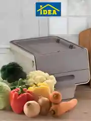 Бежевый ящик / контейнер для овощей СМАРТ 12л IDEA