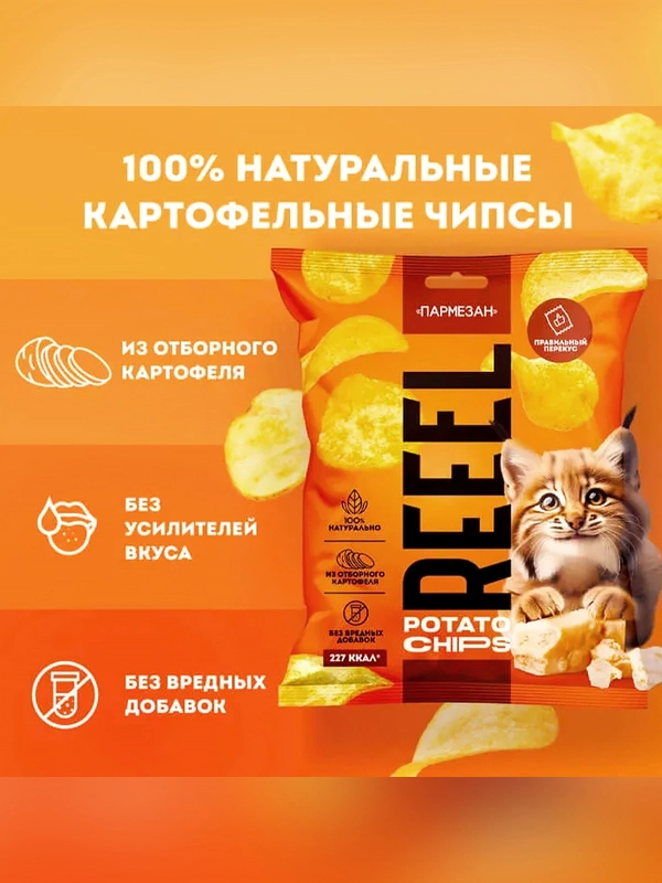 Картофельные чипсы "Сыр пармезан", 45 г