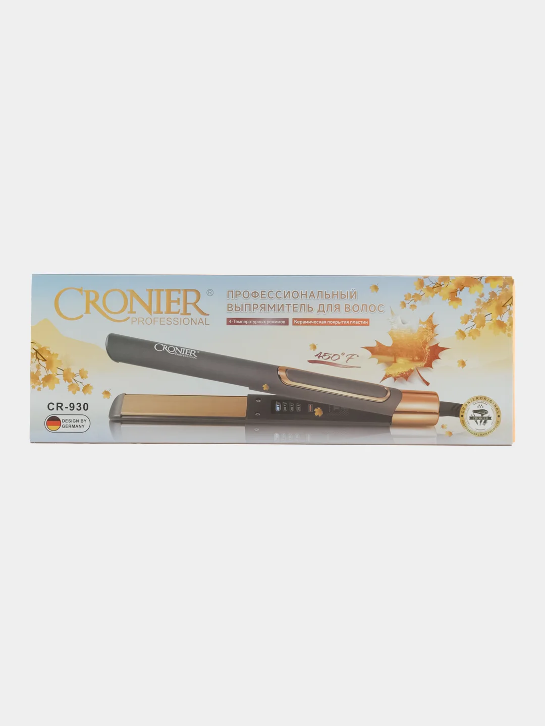 Розовый профессиональный выпрямитель для волос CRONIER CR - 930, плойка, утяжок для волос