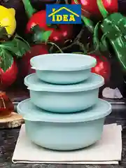 Бирюзовый миска / контейнер для еды с крышкой "Тэсти" IDEA