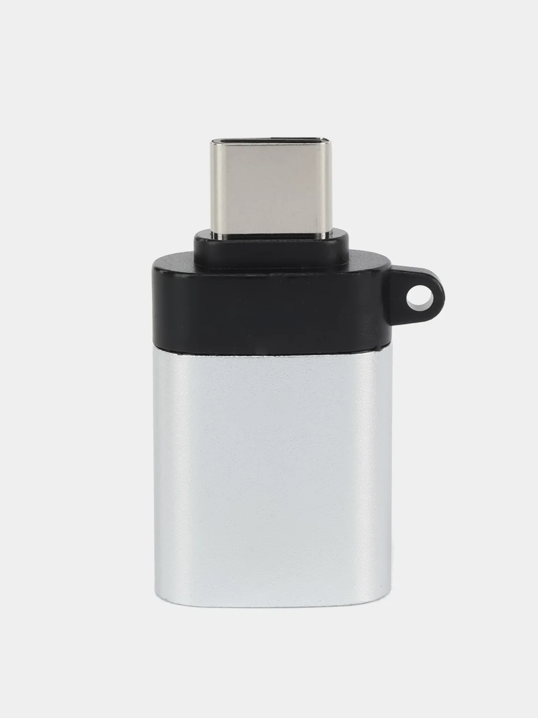 Серебряный адаптер переходник USB Type C на USB 3.0 otg