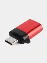 Красный адаптер переходник USB Type C на USB 3.0 otg