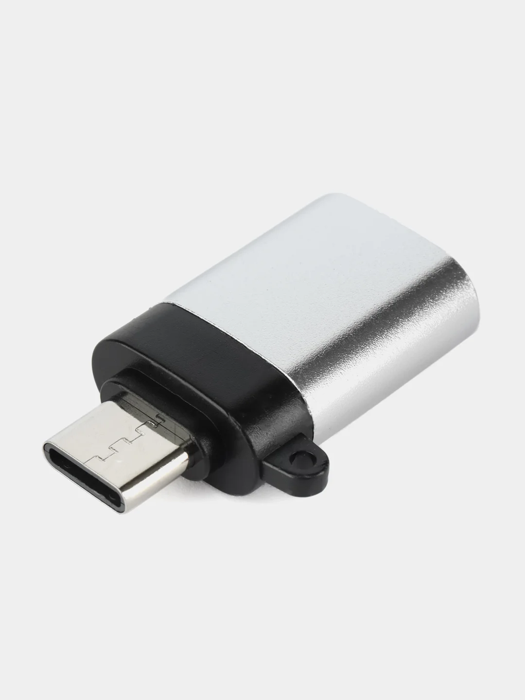 Серебряный адаптер переходник USB Type C на USB 3.0 otg