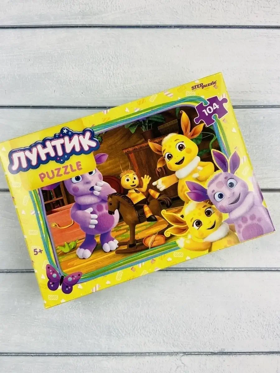 Пазл Лунтик 104 Мозаика Игра Мульт Луня Мила Кузя Паззл