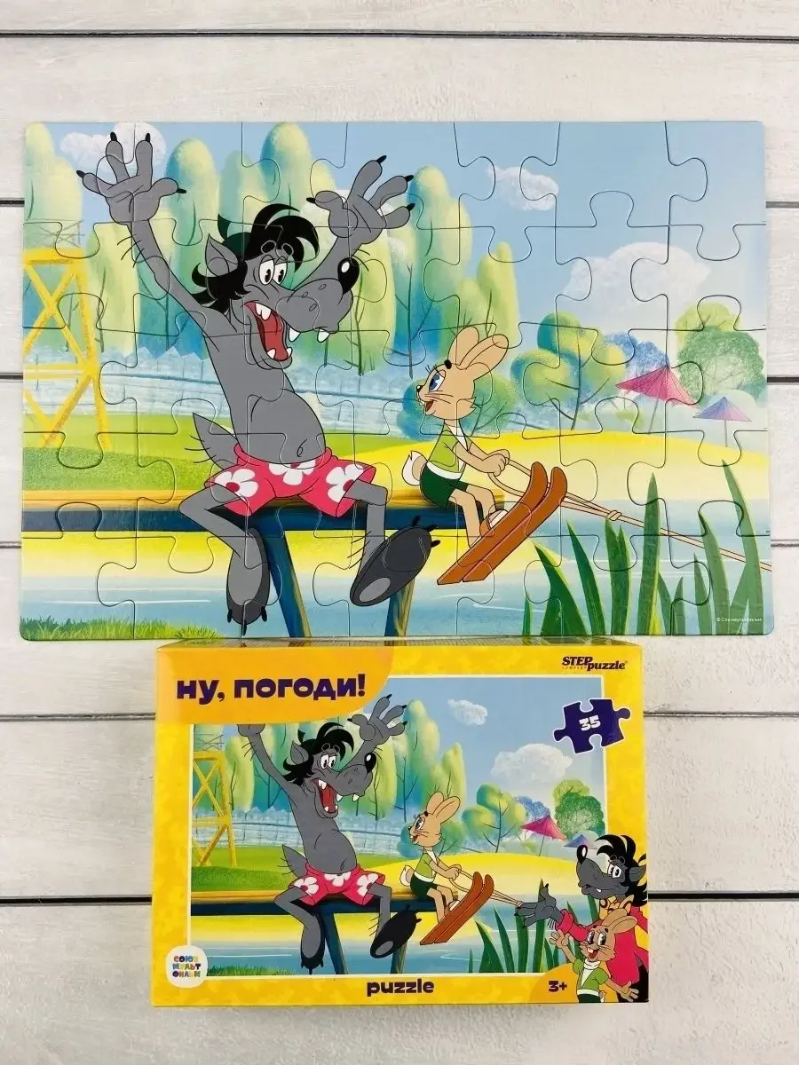 Пазл Мозаика Головоломка Ну погоди Волк Заяц Игра мульт
