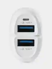 Белый зарядник Зарядка Зарядное устройство Тайп си СЗУ 2USB Charging 2.4A 2 входа блок питания